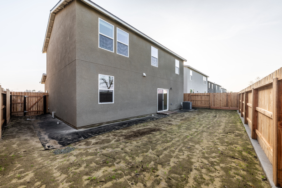 A building with a fence around it.