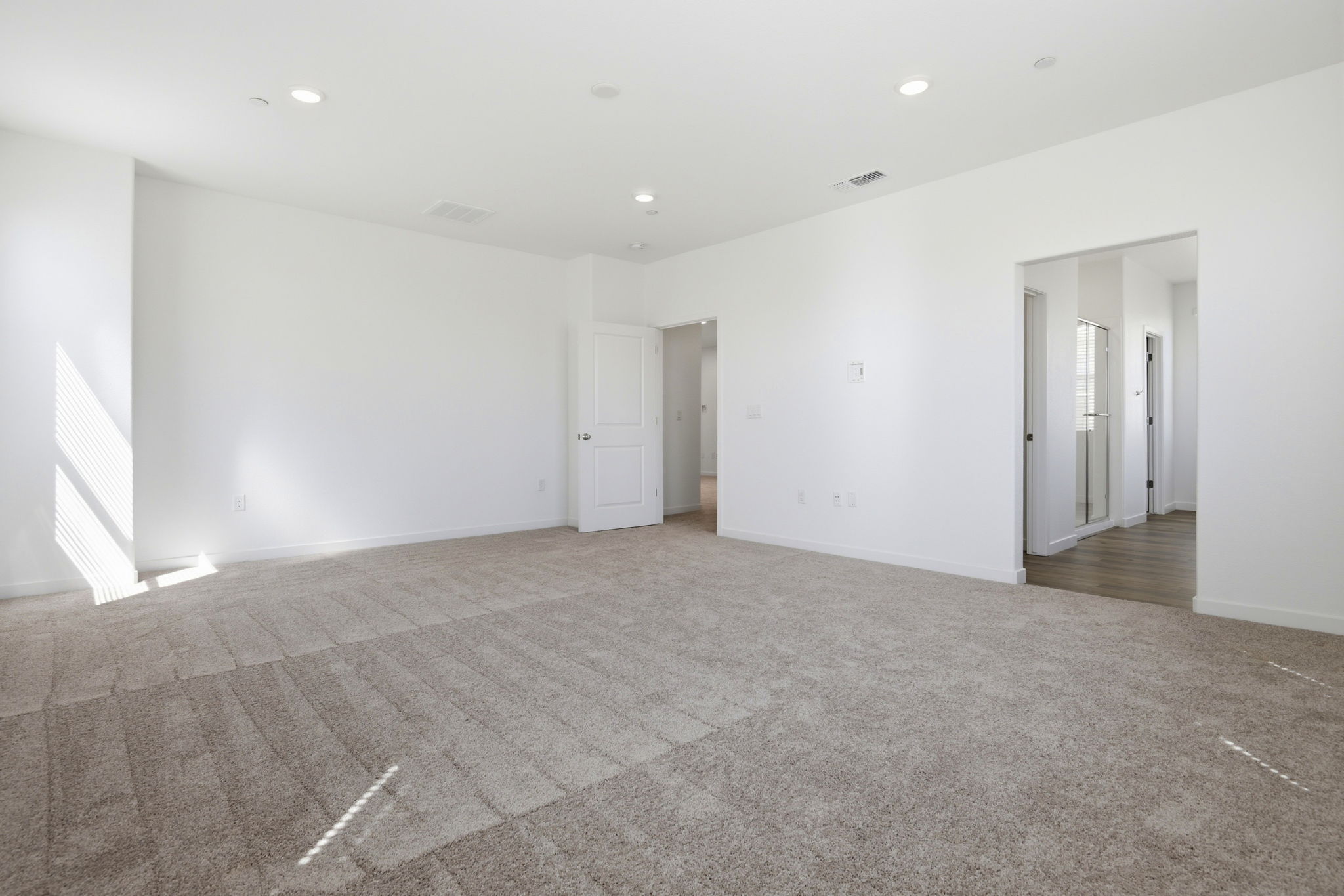 A room with white walls.