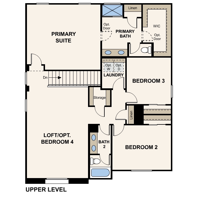 Diagram, engineering drawing of a Spanish New Home floor plan at Palomino Ranch of 1 story 3-5 bedroom floor plan in Maricopa AZ USDA Loan VA Loan Eligible Near 347 with community amenities near park