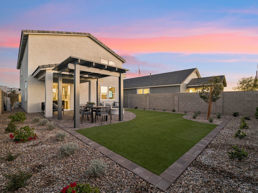 A house with a yard.
