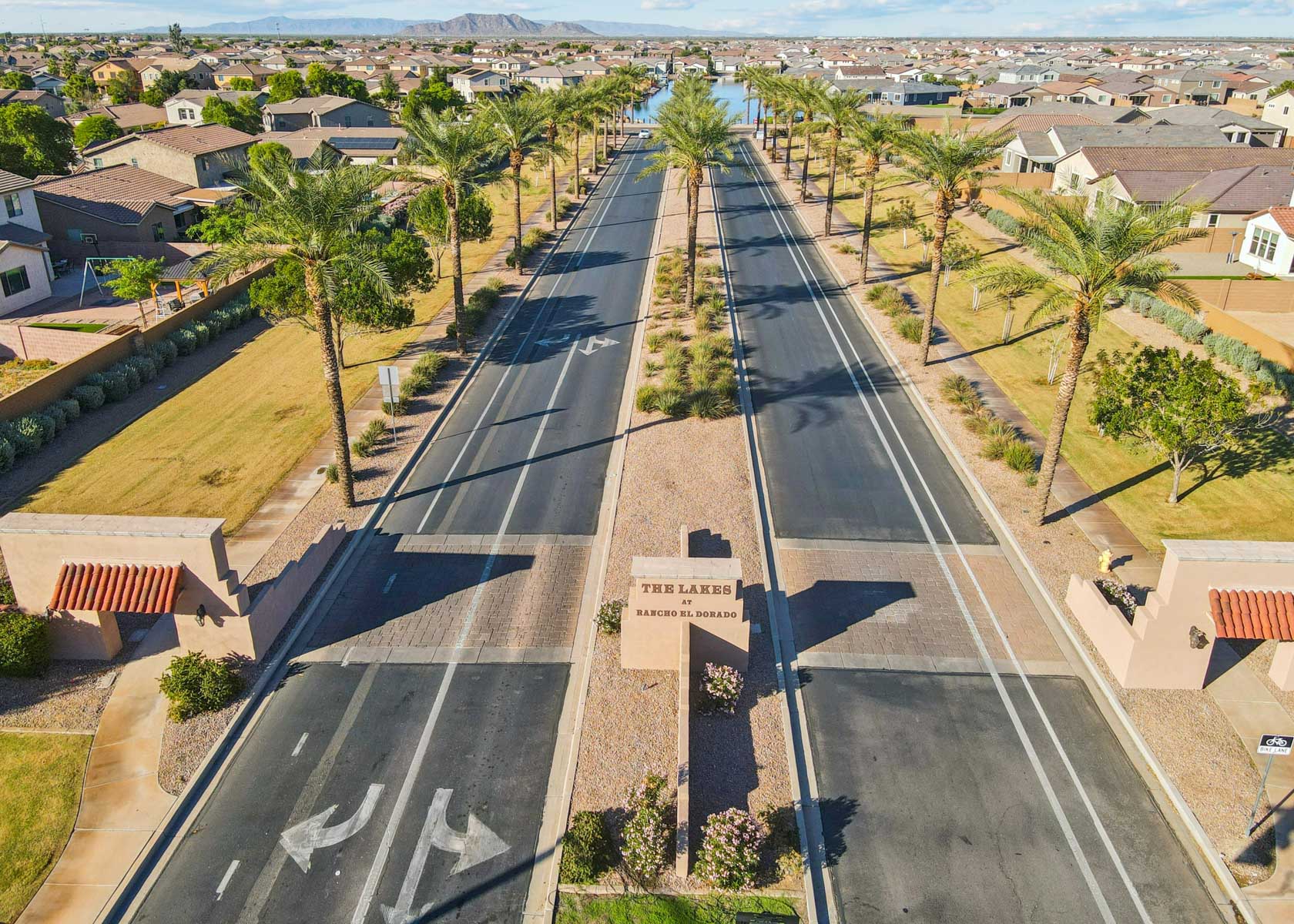 A high angle view of a road.