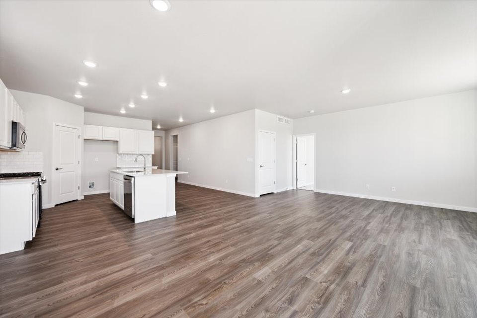 A large empty kitchen.