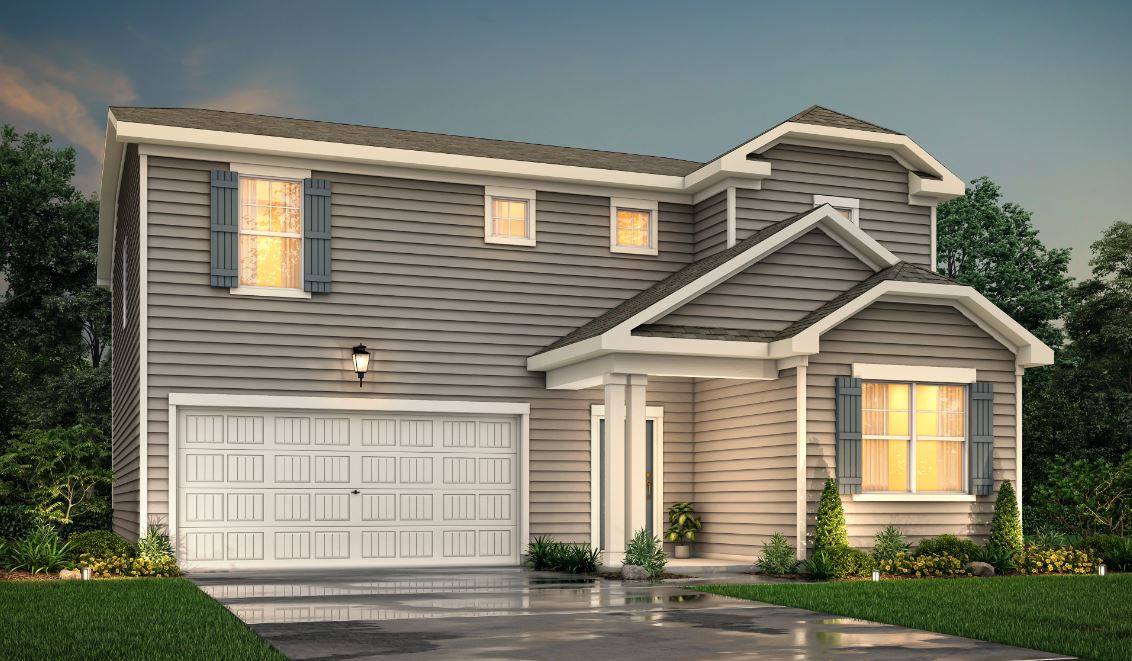 A house with a garage.