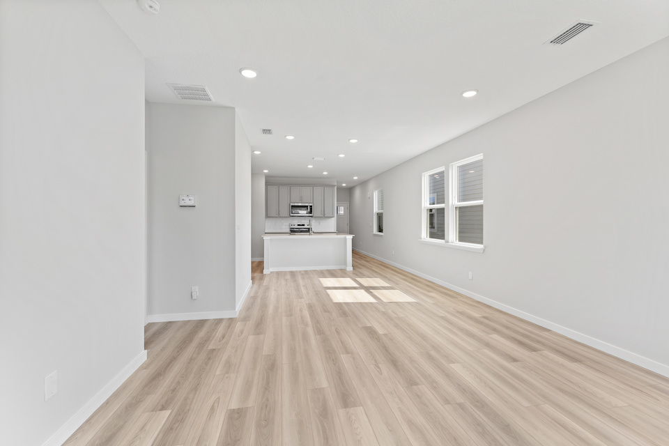 Open Living Room Area in Lot 19 Cedar II at Camden Woods in Kingsland, GA