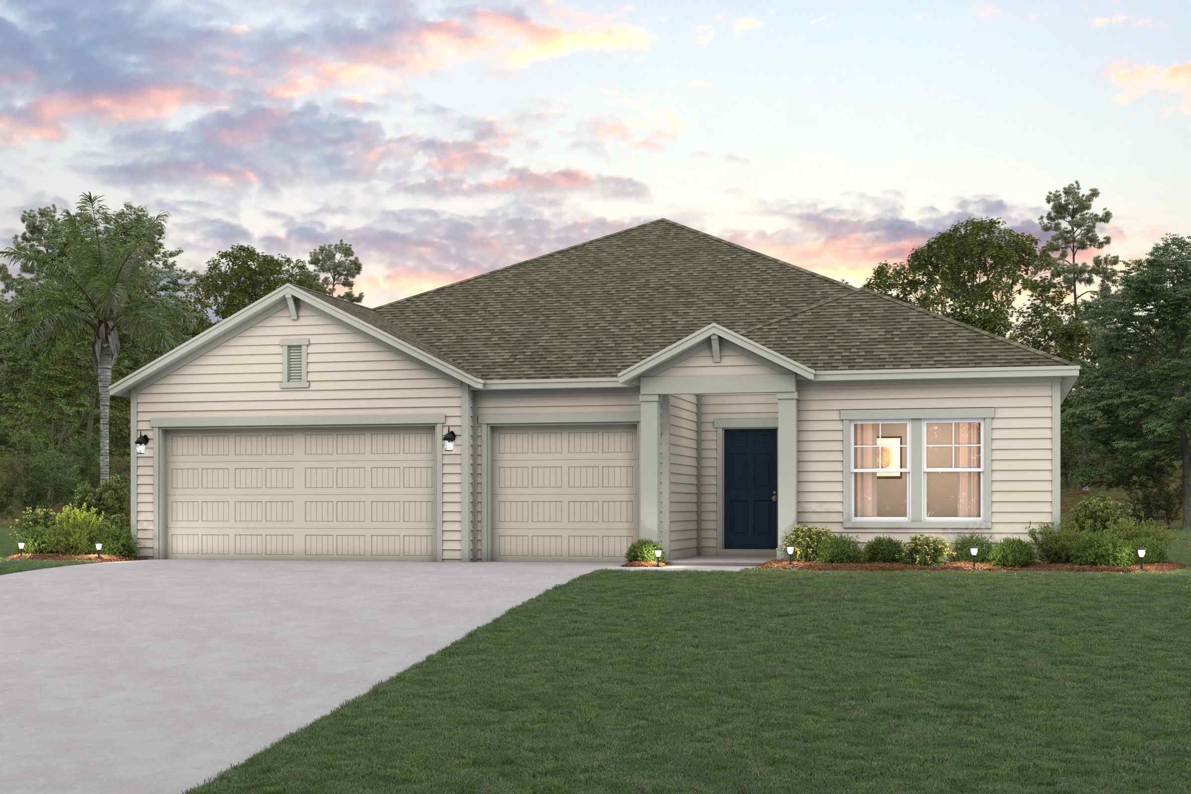 Kenai Floor Plan Exterior Elevation A10 at NorthShore in Kingsland, GA
