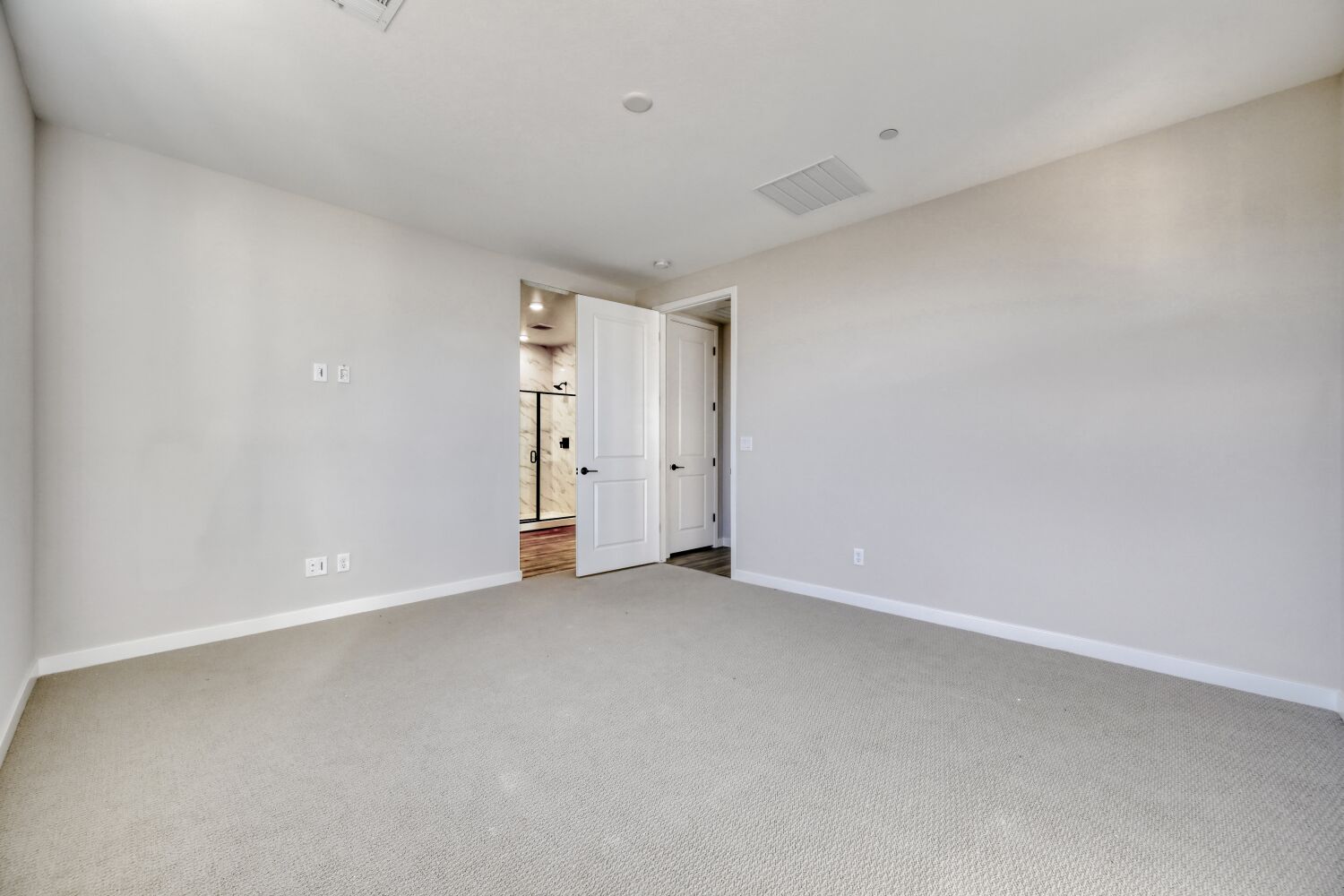 A room with white walls.