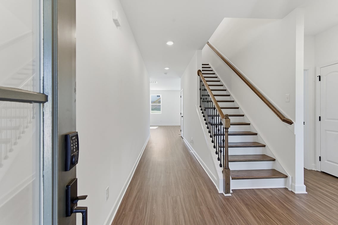 A staircase in a house.