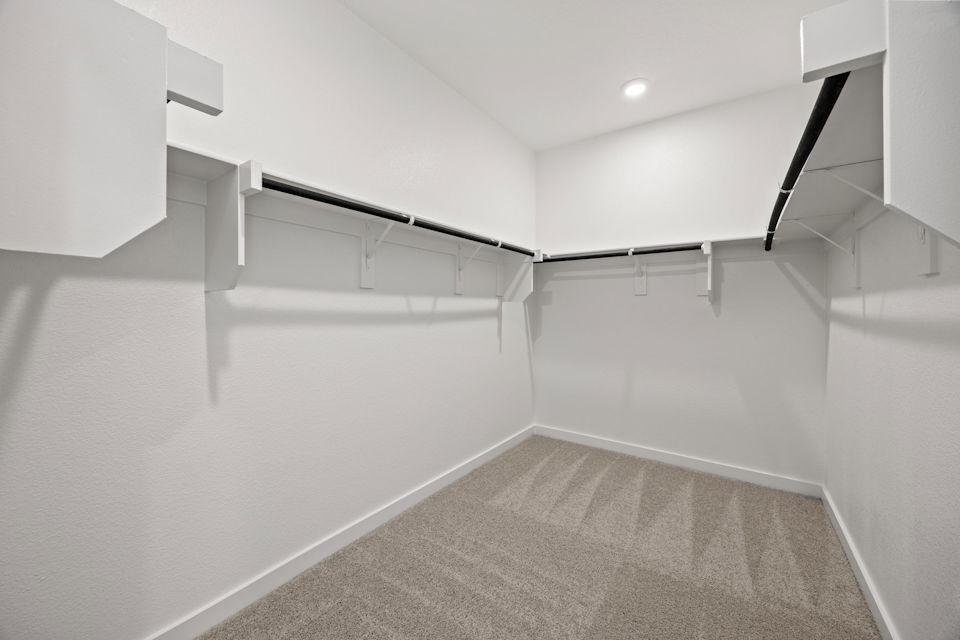 A white staircase in a building.