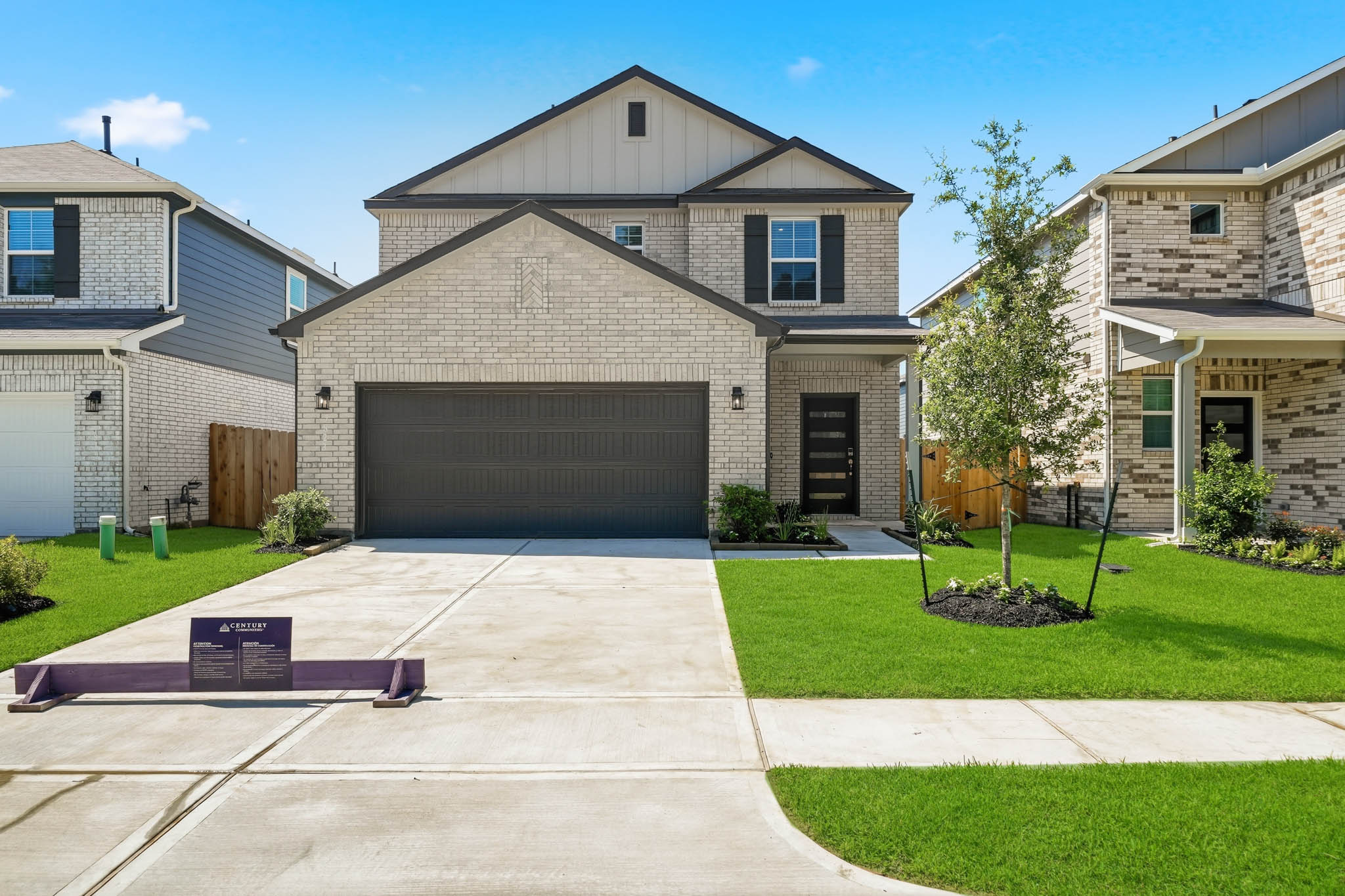 A house with a driveway.