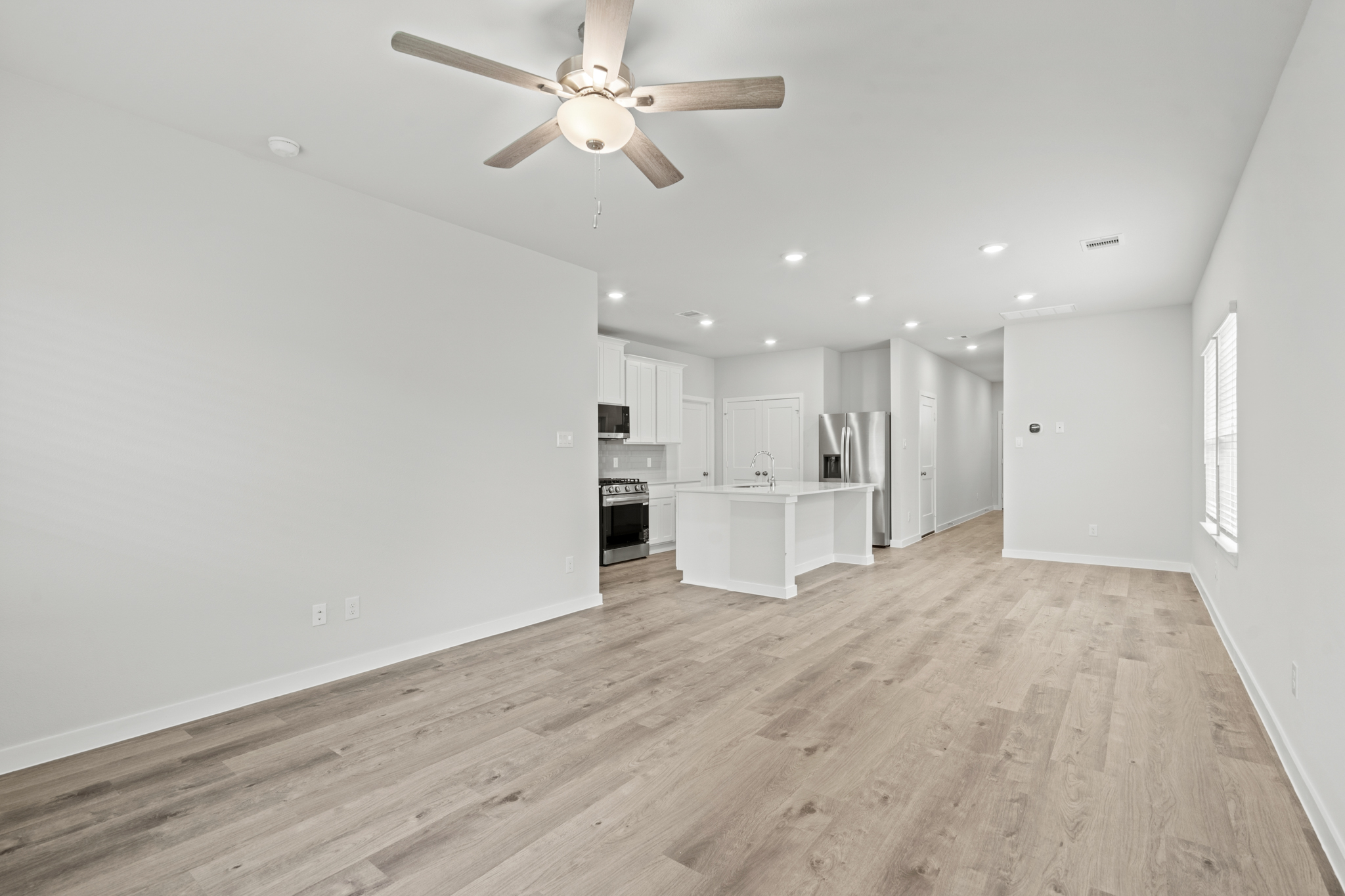A large empty kitchen.