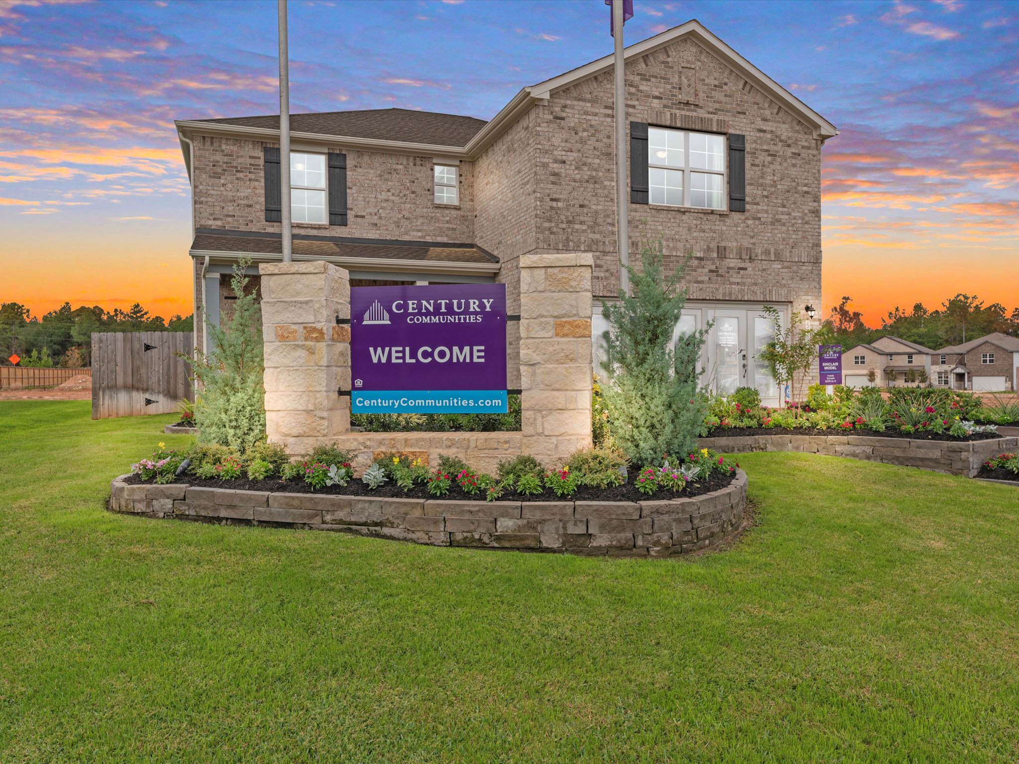 A sign in front of a building.