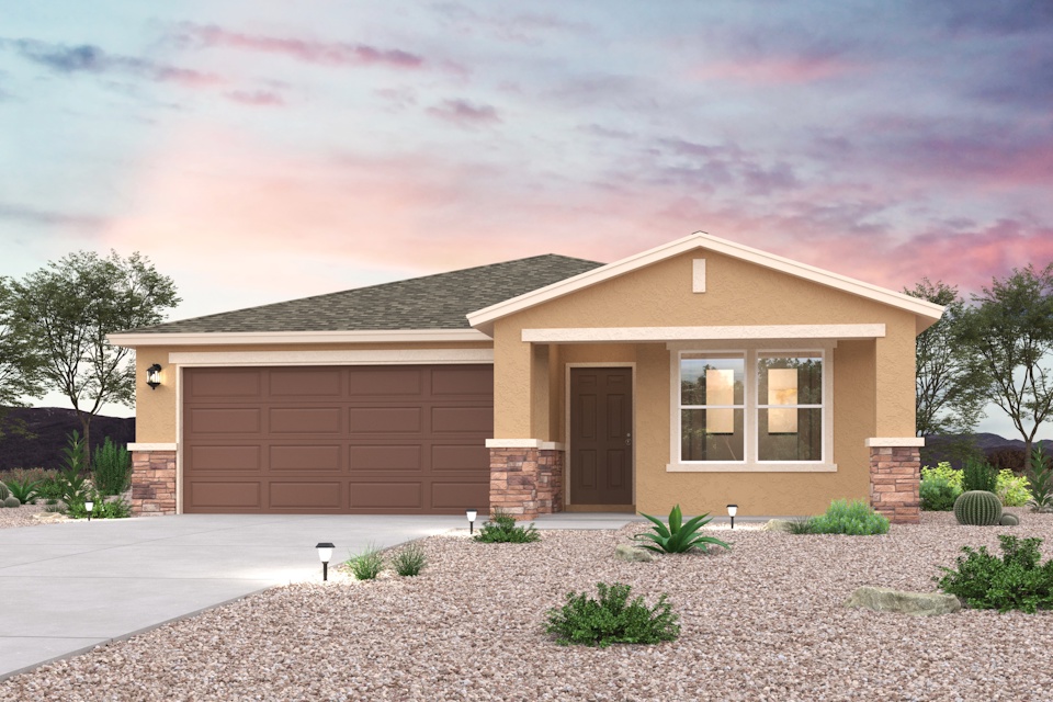 A house with a driveway.