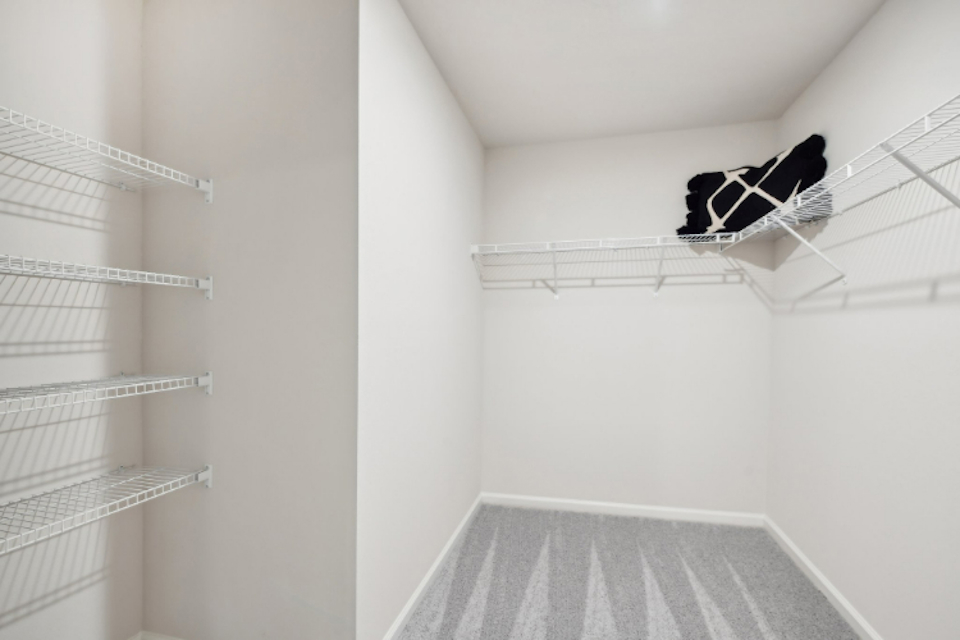 A panda bear on a shelf.