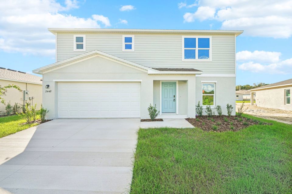 A house with a garage.