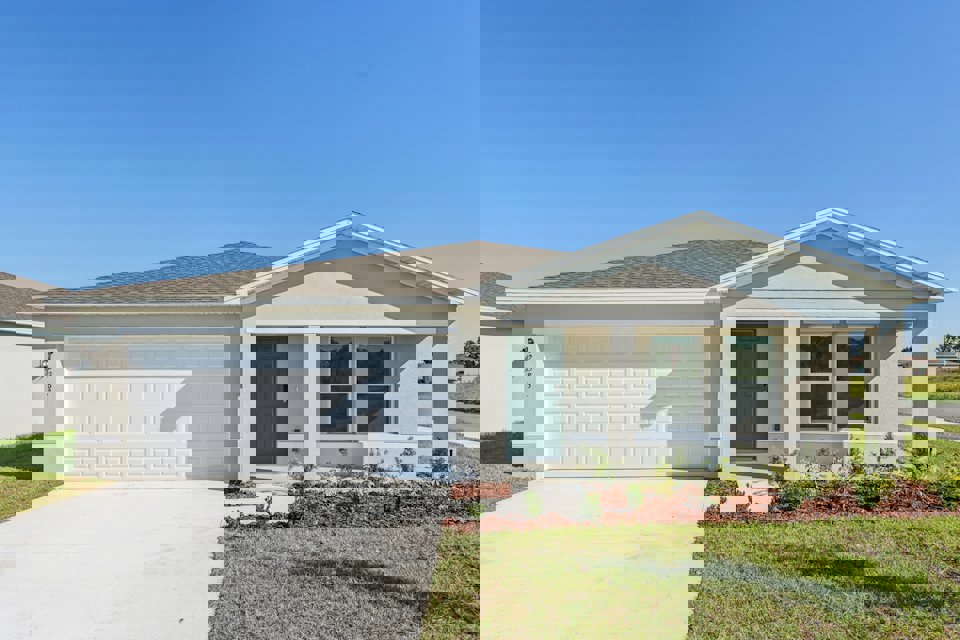 A house with a garage.