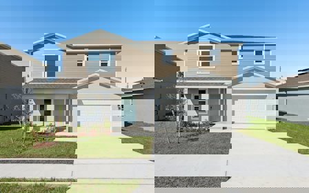 A house with a garage.