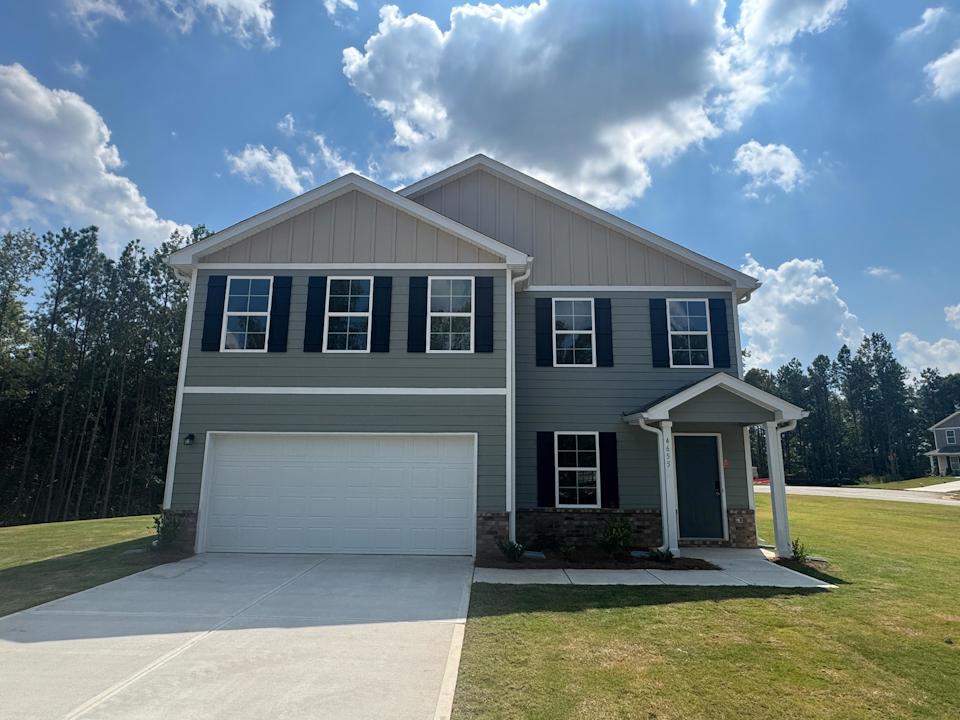 A house with a garage.