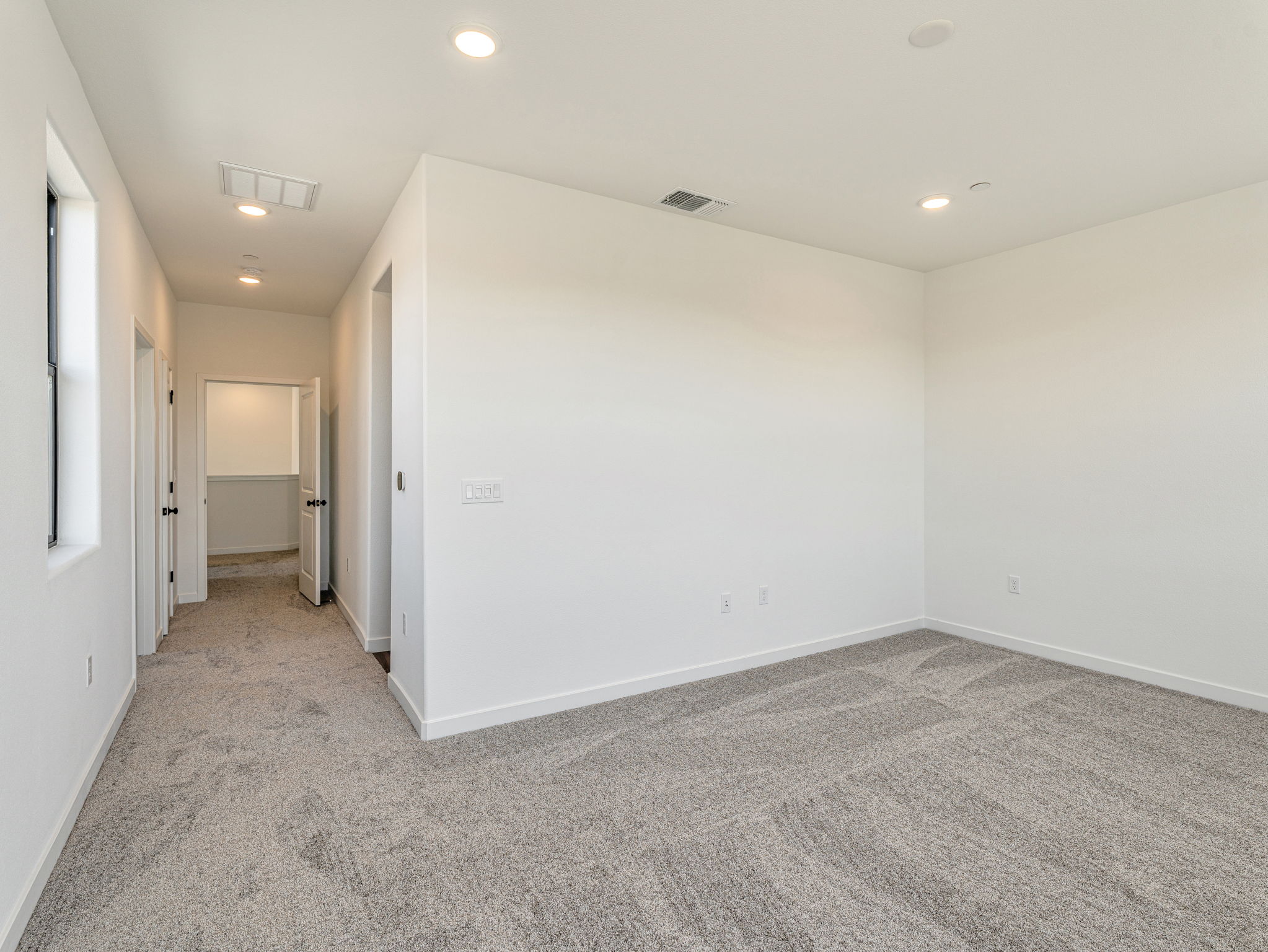 A room with white walls.